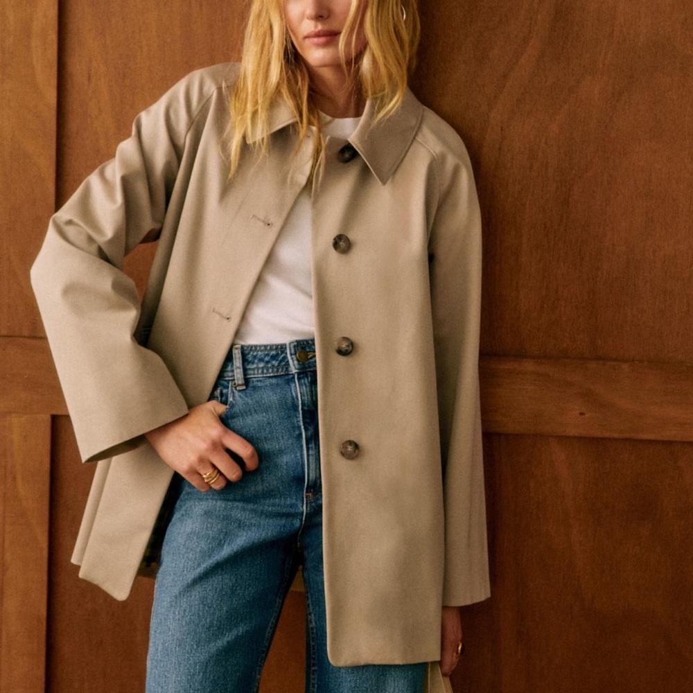 Sezane Carter Jacket in Light Beige Size 2